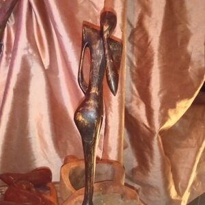 Hand Carved nude lady..vintage
